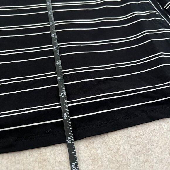 J. Jill Wearever Sleeveless Striped Maxi Dress L Black White - Picture 5 of 10